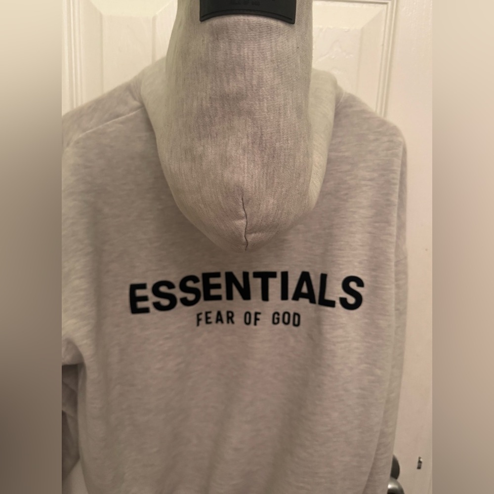 Fear of God Essentials Light Gray Hoodie